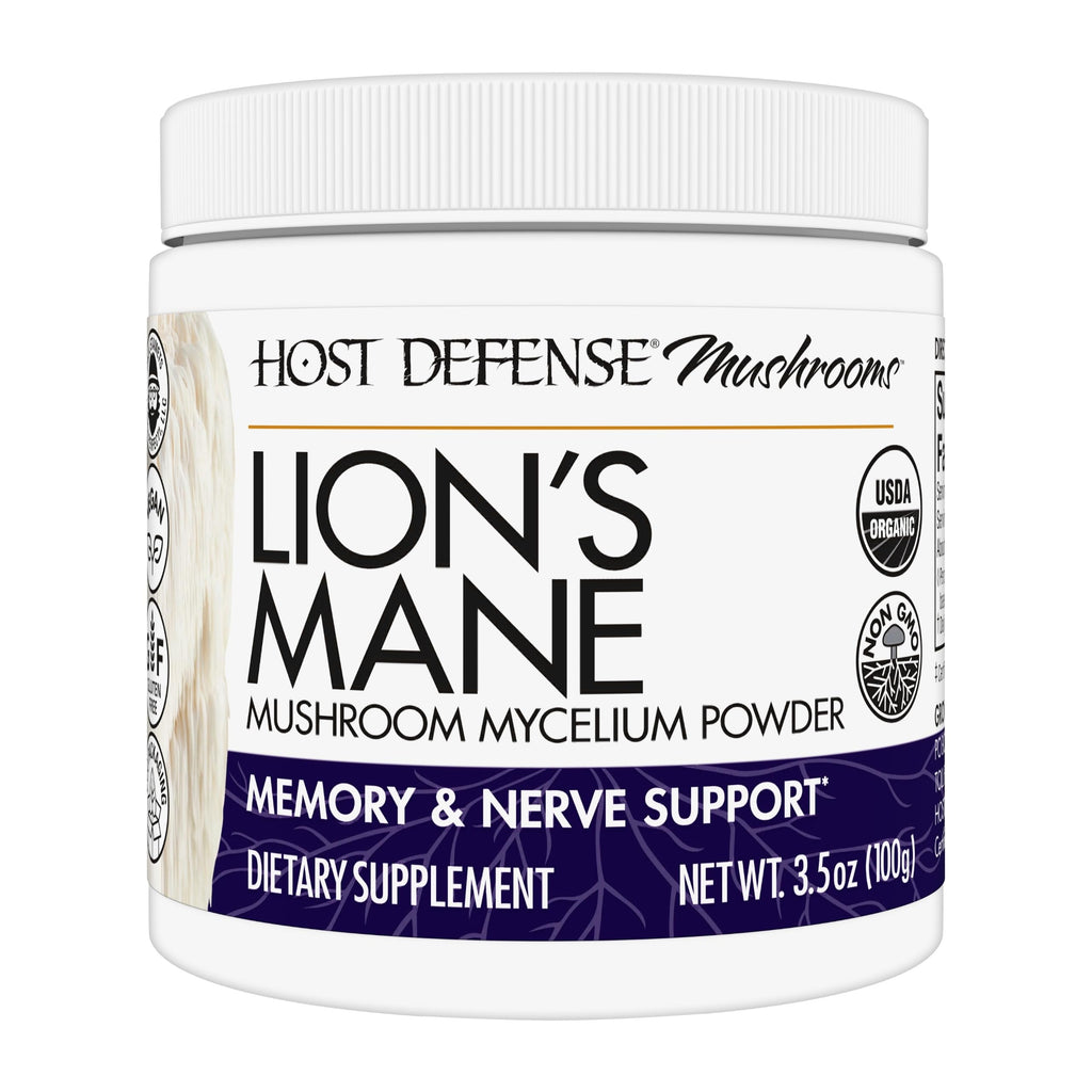 Host Defense Lion's Mane Powder for Brain Support - 3.5 oz