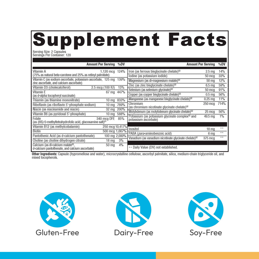 XYMOGEN ActivNutrients Multivitamin - 240 Capsules - image 2