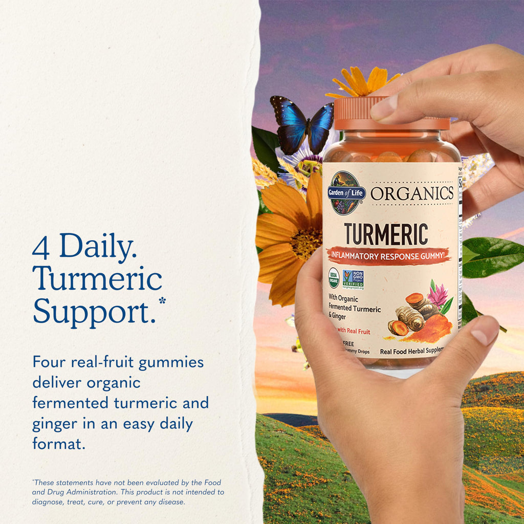 Garden of Life Organics Turmeric Inflammatory Response Gummies - 120 Count - image 7
