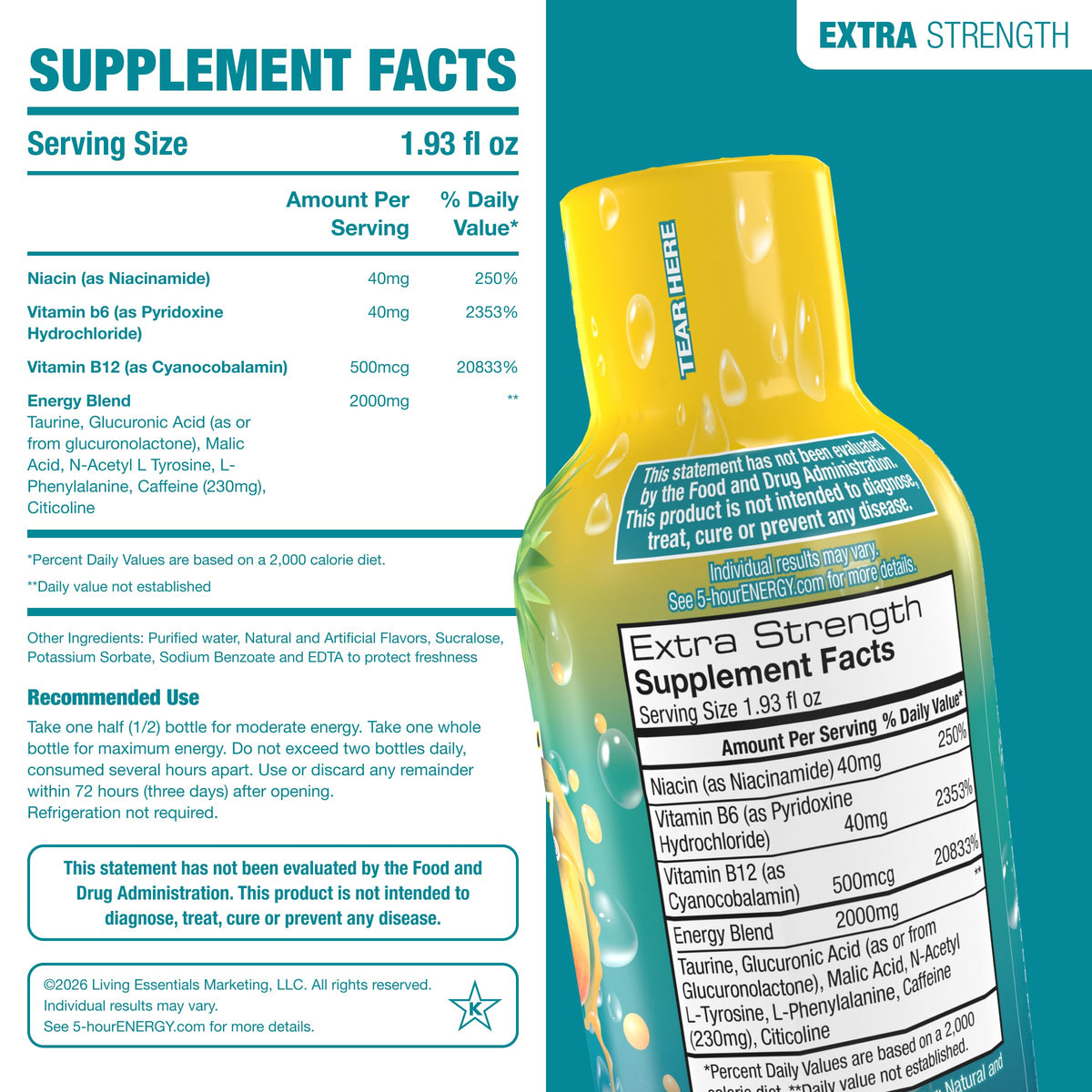 5-hour ENERGY Tropical Burst Extra Strength Energy Shot - 30 Count - image 4