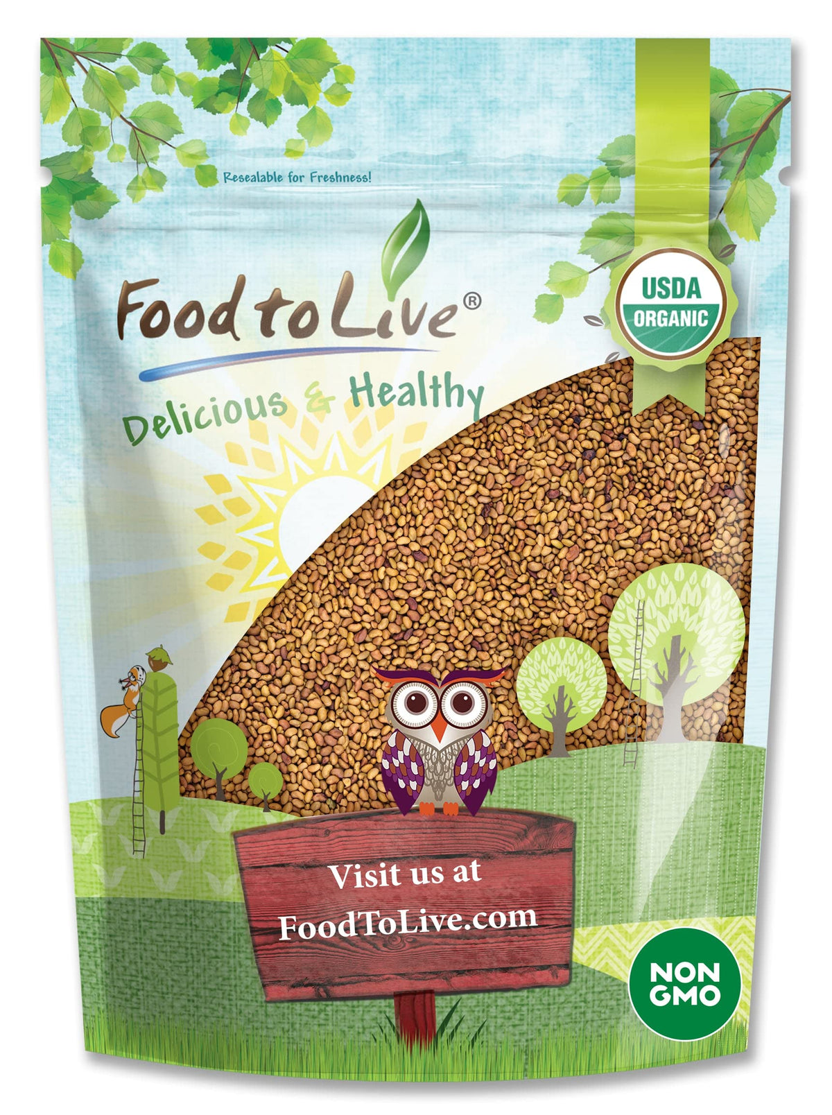 Food to Live Organic Alfalfa Sprouting Seeds - 8 Ounces