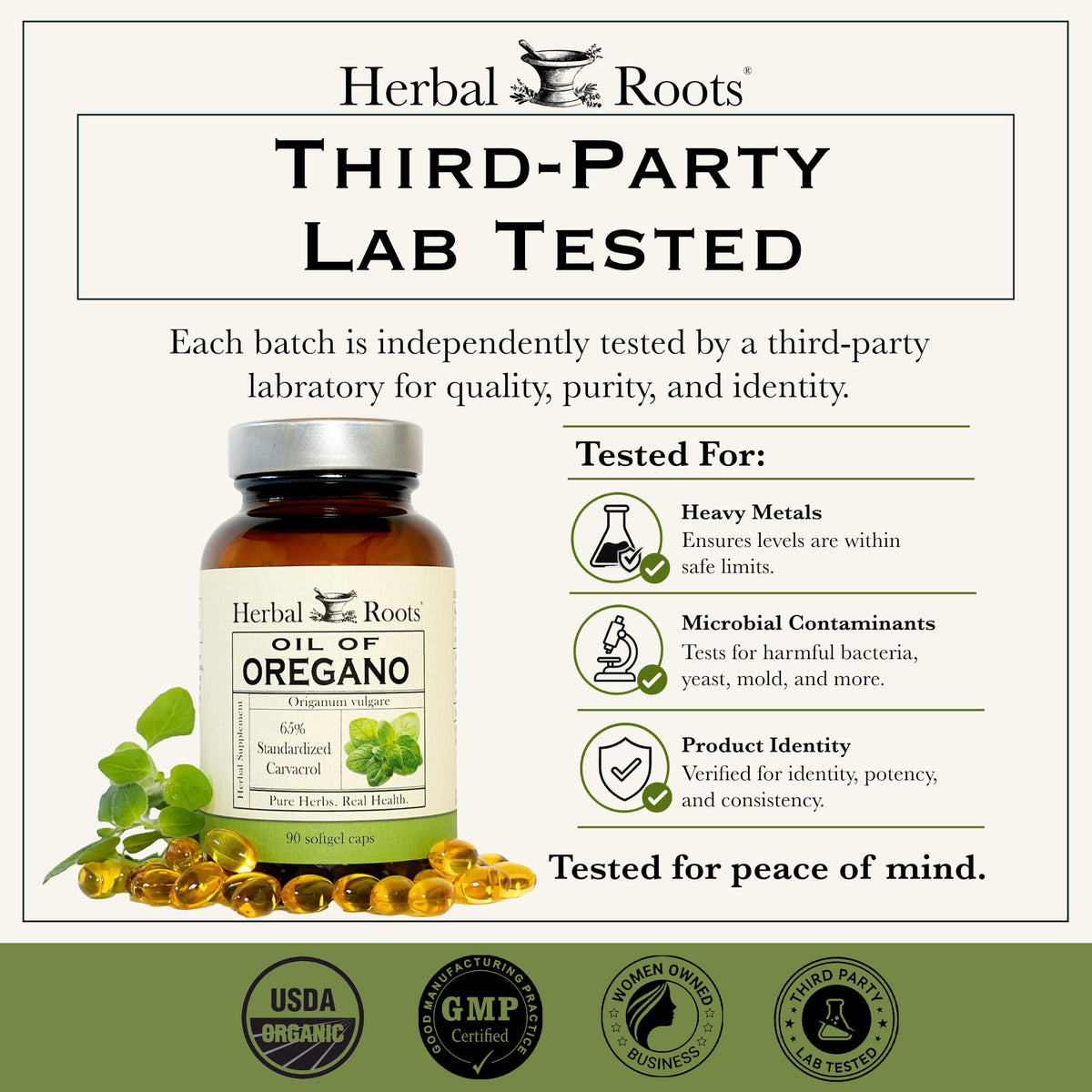 Herbal Roots Oil of Oregano Softgels 65% Carvacrol - 90 Softgels - image 5