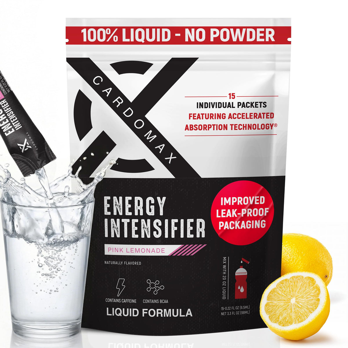 CardoMax - Energy Drink Packets - Liquid Preworkout for Men & Women