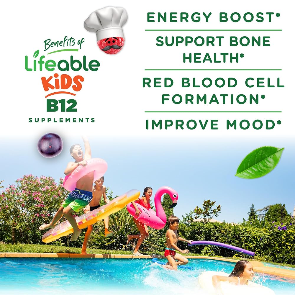 Lifeable Vitamin B12 1000 mcg Vegan Gummies for Kids - 90 Count - image 3