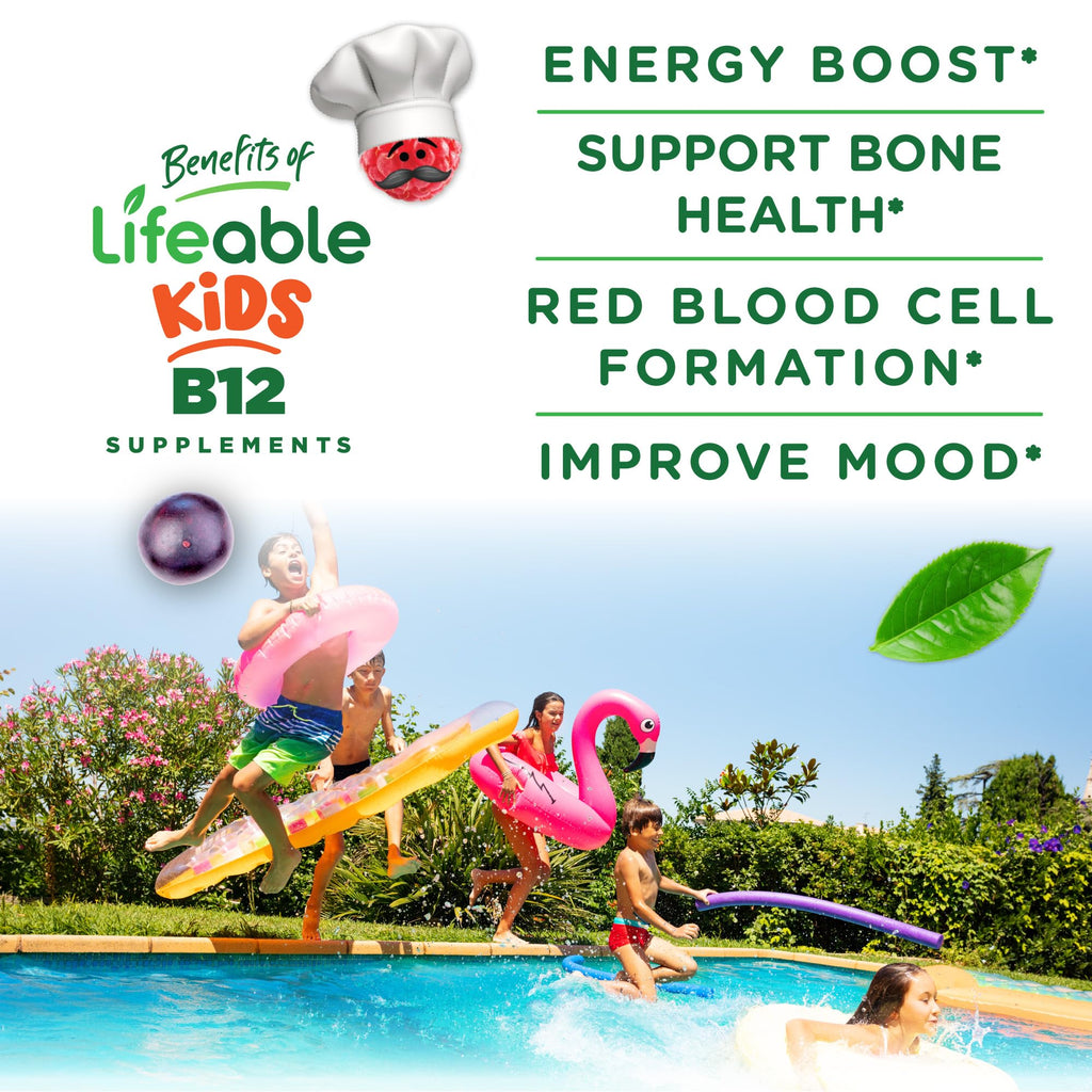 Lifeable Vitamin B12 1000 mcg Vegan Gummies for Kids - 90 Count - image 3