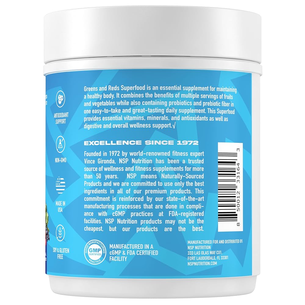 NSP Nutrition Greens & Reds Powder - 30 Servings - image 4