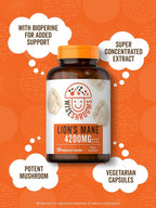 Carlyle Lions Mane Mushroom Supplement - 150 Vegetarian Capsules - image 4