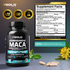 X Gold Ashwagandha, Maca Root, Rhodiola & L-Theanine - 120 Capsules - image 3