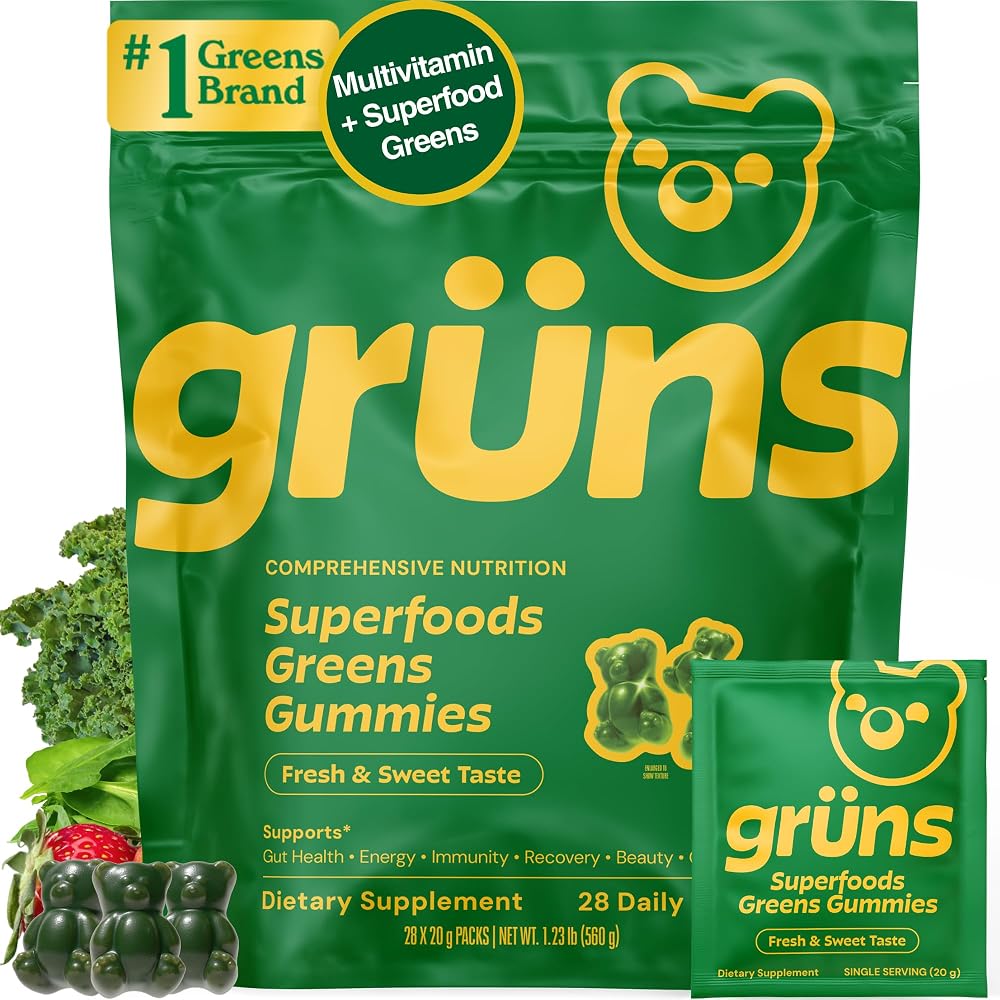 Grüns Gruns Adult Super Greens Multivitamin Gummies