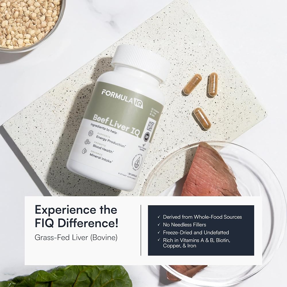 FIQ Formula IQ Beef Liver Capsules - 120 Capsules - image 3