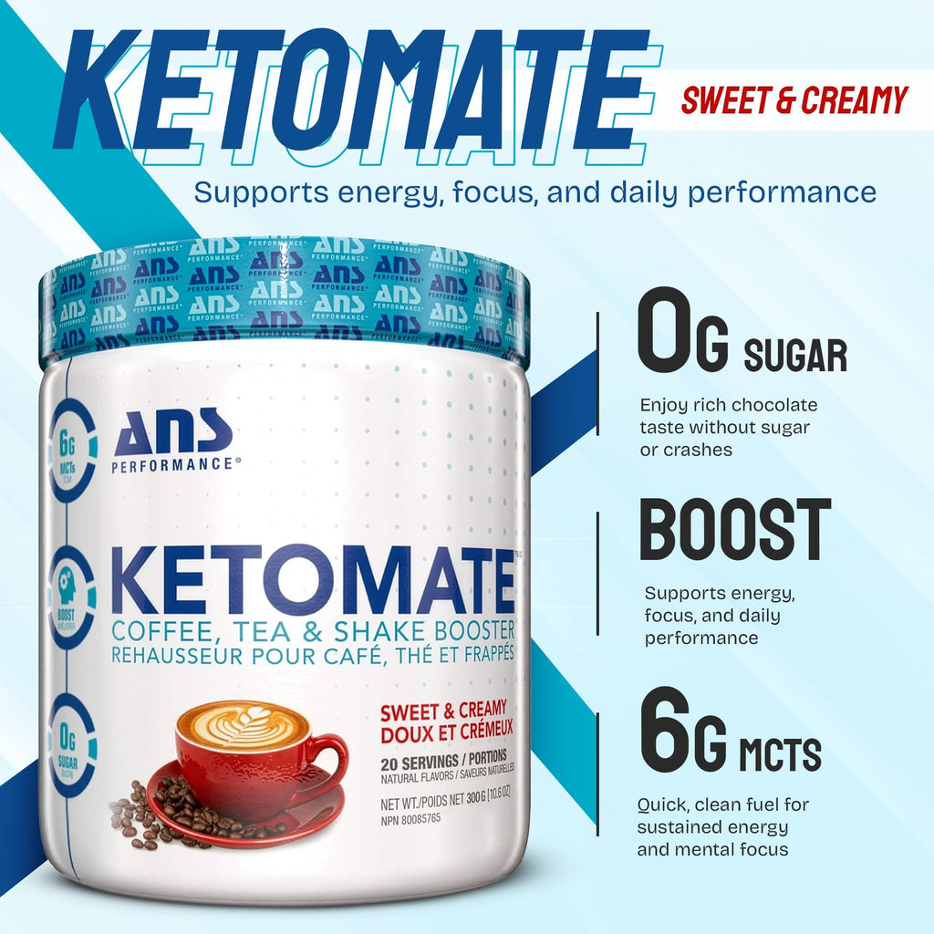 ANS Performance Ketomate Sugar Free Coffee Creamer Powder - 20 Servings - image 2