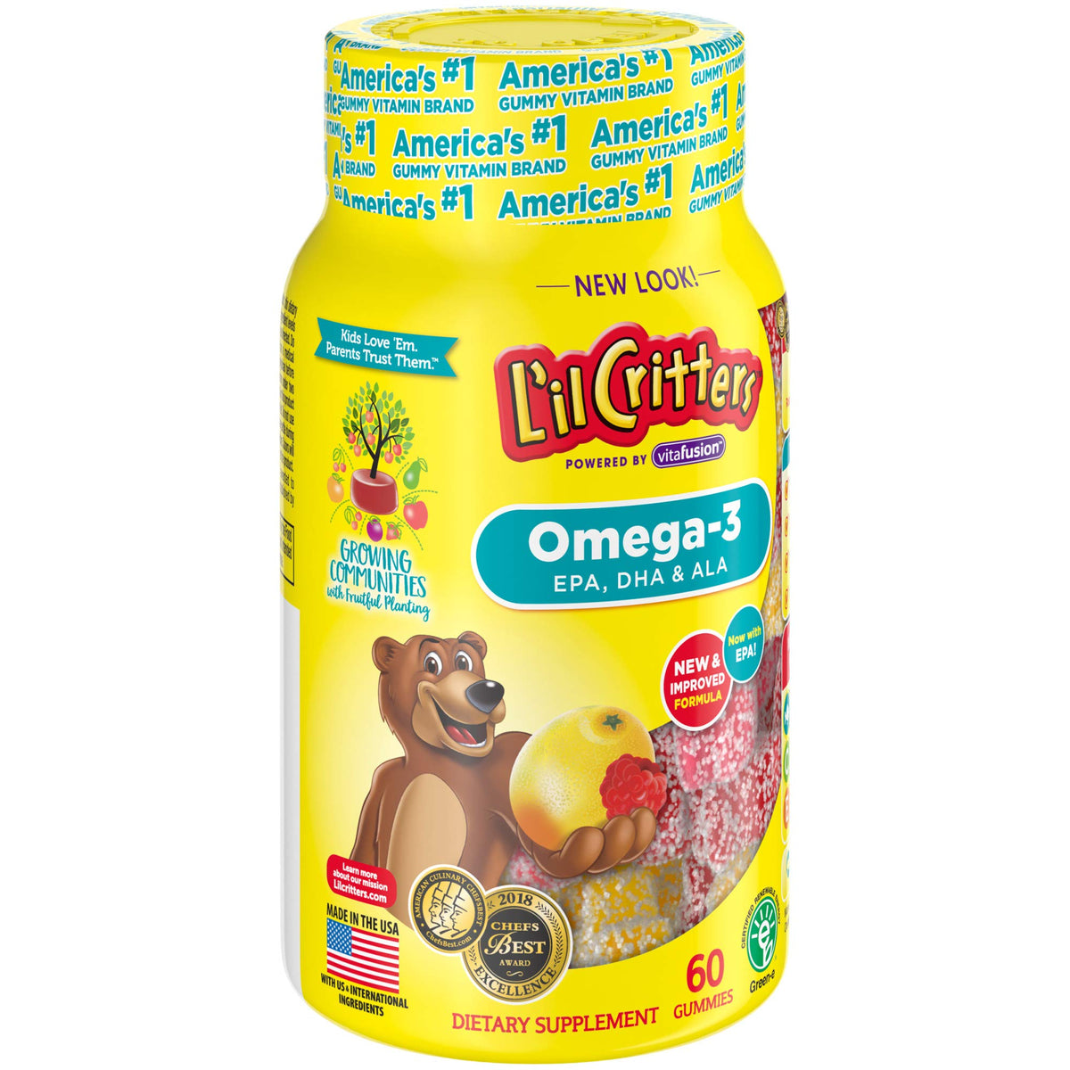 Lil Critters Omega-3 DHA Lemonade Gummies - image 3