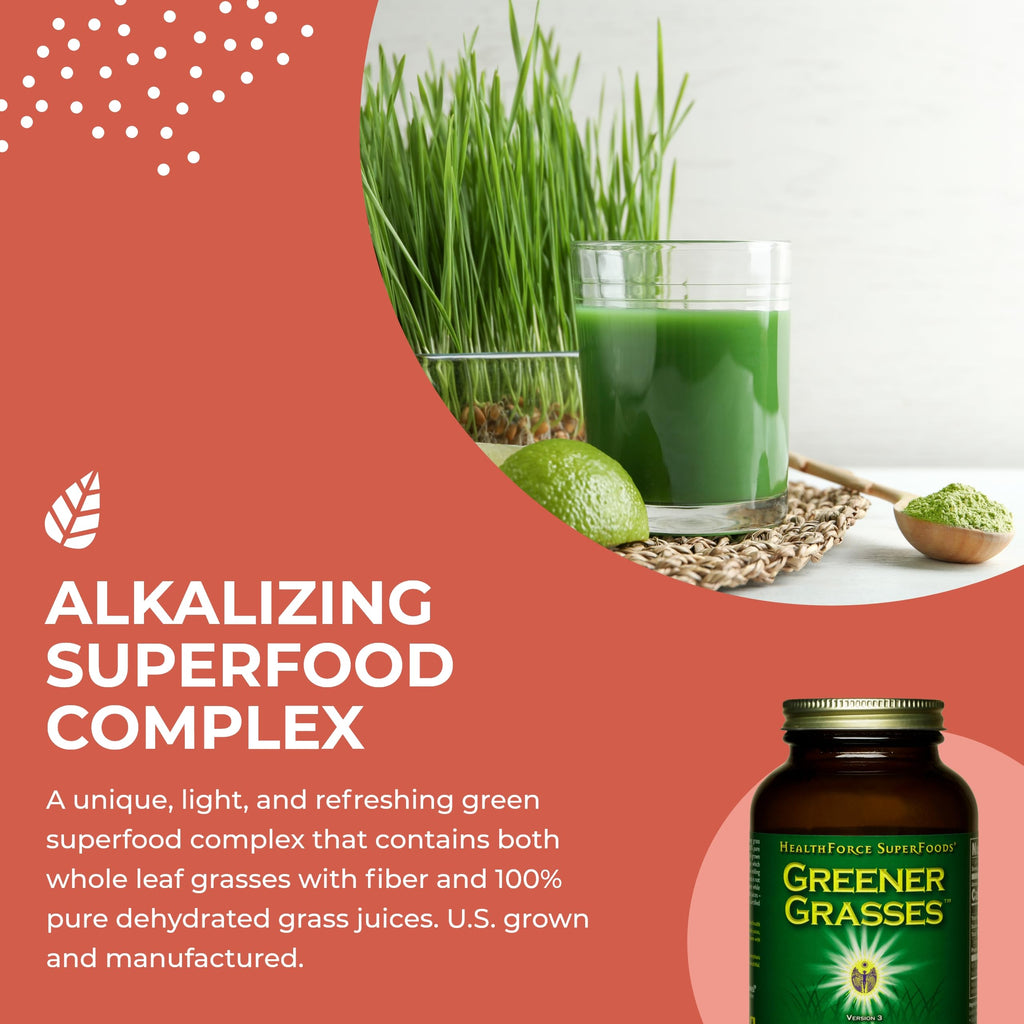HealthForce SuperFoods Greener Grasses Alkalizer Powder - 10 oz - image 4