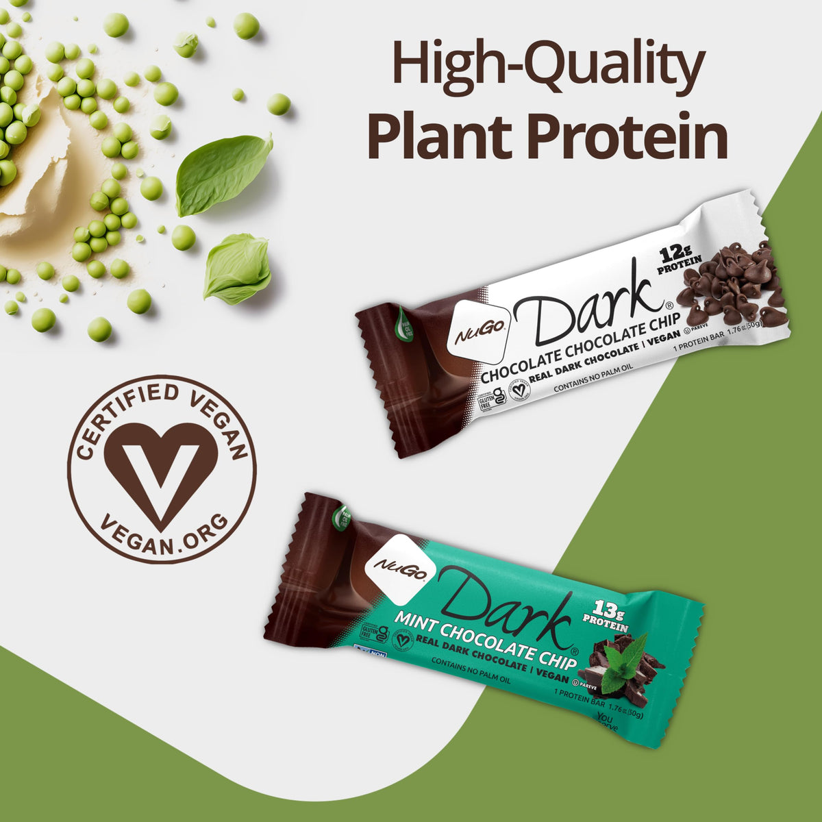 NuGo Dark Chocolate Mint Chocolate Chip Protein Bar - 12 Count - image 3