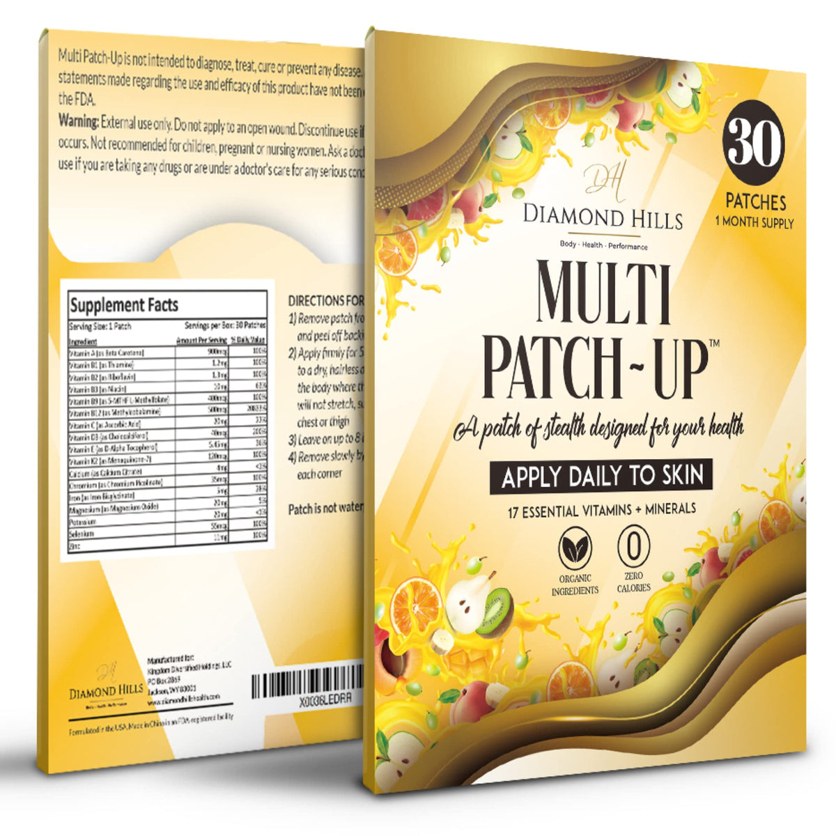 Diamond Hills Multi Patch-Up Multivitamin - 30 Daily Patches