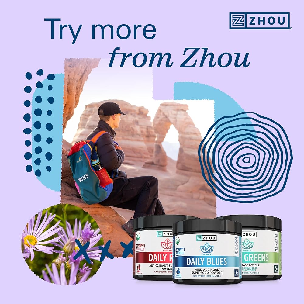 ZHOU Daily Blues Blueberry Superfood Powder - 25 Servings - image 5