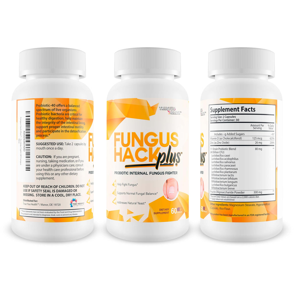 Toe Medfit Fungus Hack Plus Probiotic Internal Fungus Fighter - 60 Count - image 2