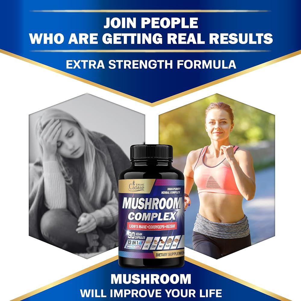 Organic Cadane Mushroom Complex 13-in-1 - 90 Vegetarian Capsules - image 6