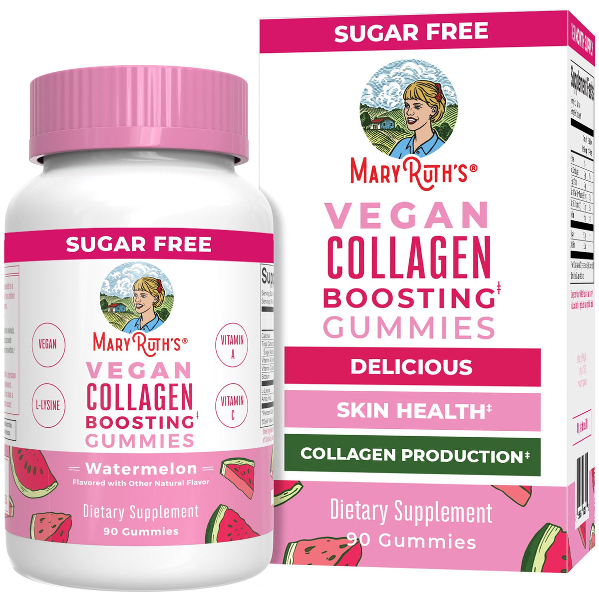 MARYRUTH'S Vegan Collagen Gummies for Women & Men - 90 Count