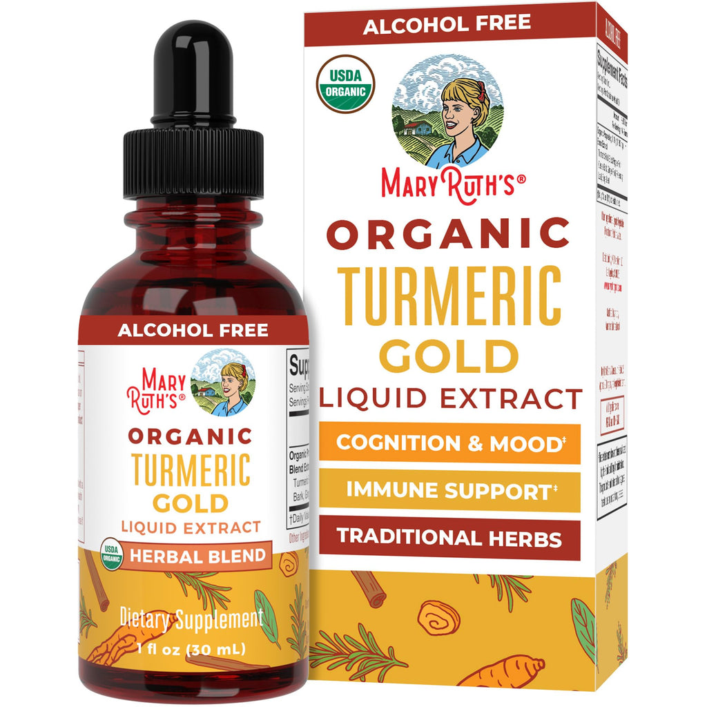 MARYRUTH'S Organic Turmeric Gold Herbal Liquid Drops - 1 oz