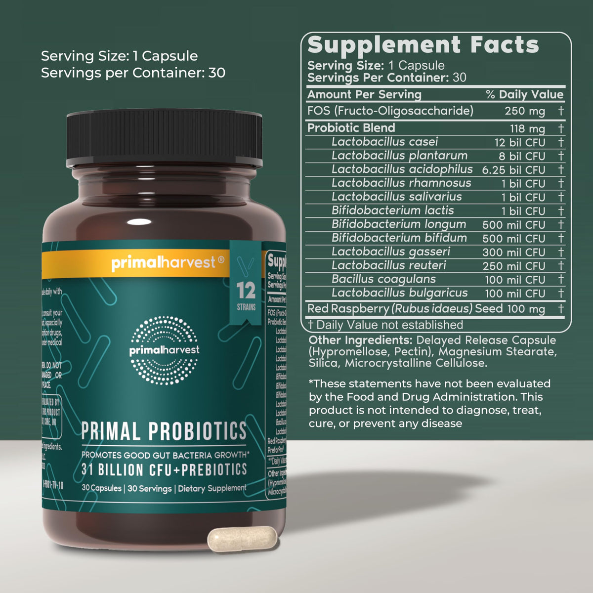 Primal Harvest Probiotic - Daily Supplement
