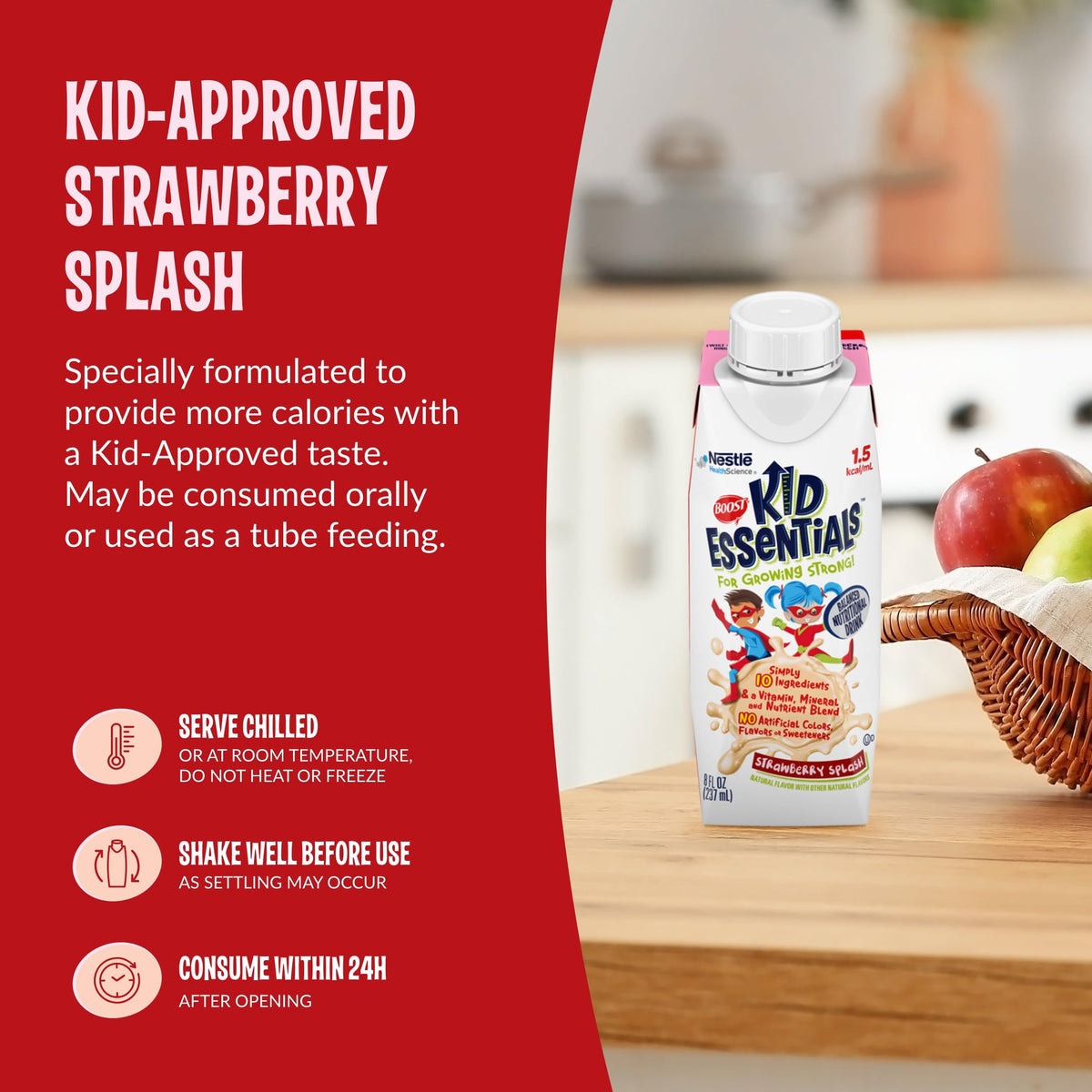 BOOST KID ESSENTIALS 1.5, 8 Fl oz (Pack of 24)
