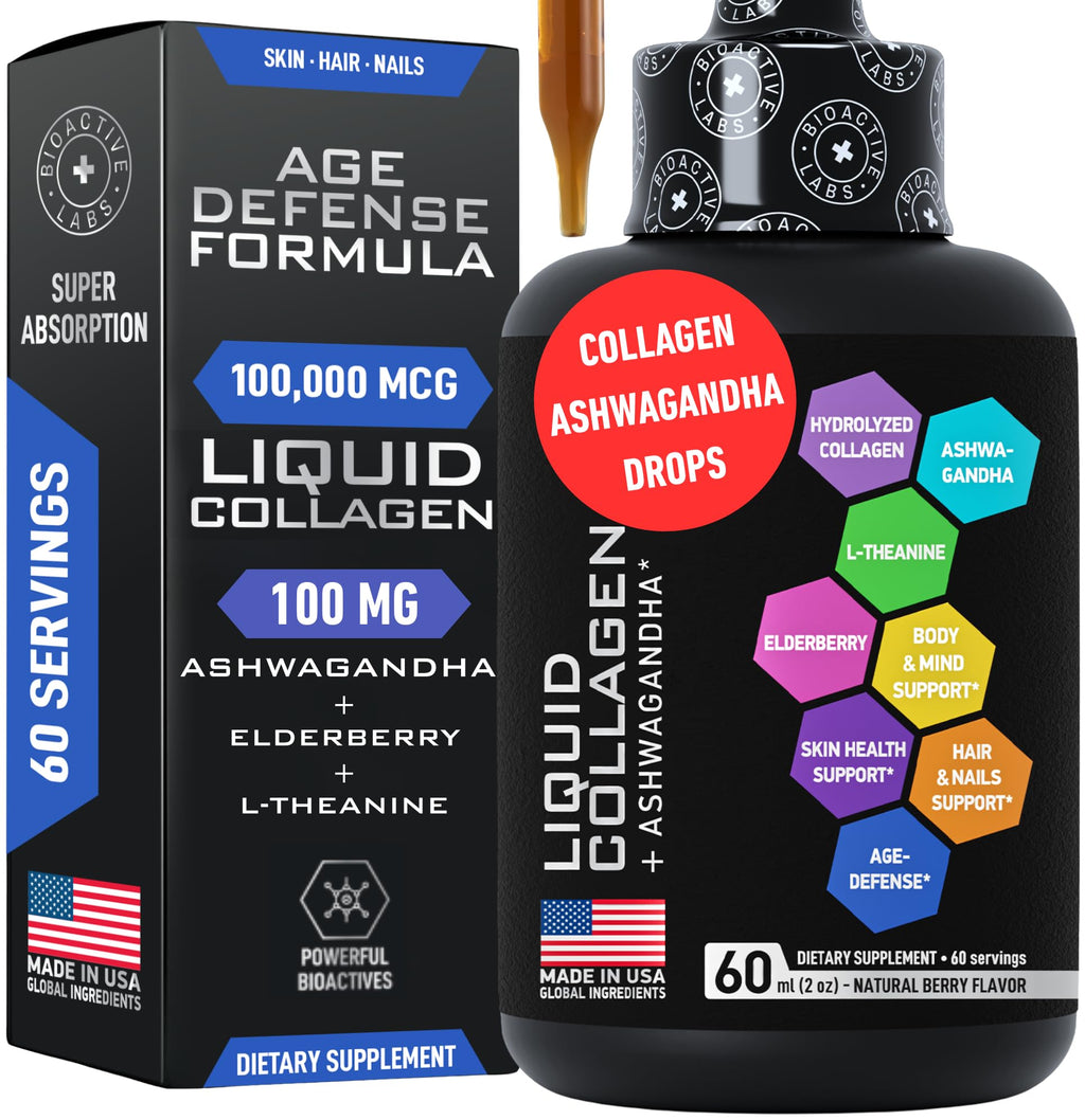BIOACTIVE LABS Liquid Collagen with Ashwagandha - 2 Fl Oz