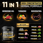 NUQIIT Berberine Supplement with Turmeric & Resveratrol - 60 Capsules - image 2