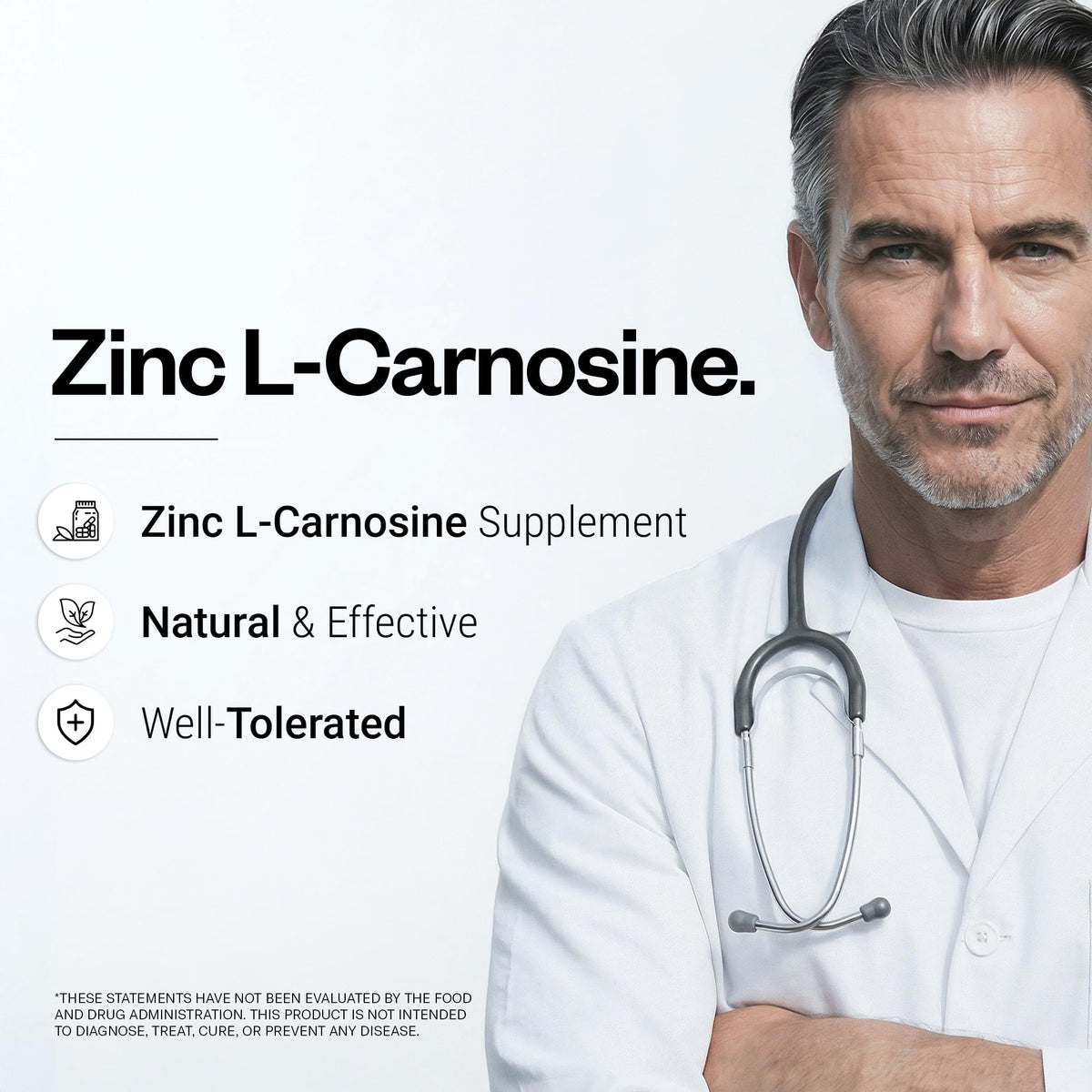 Supersmart Zinc L-Carnosine 75mg - 120 Vegetarian Capsules - image 2