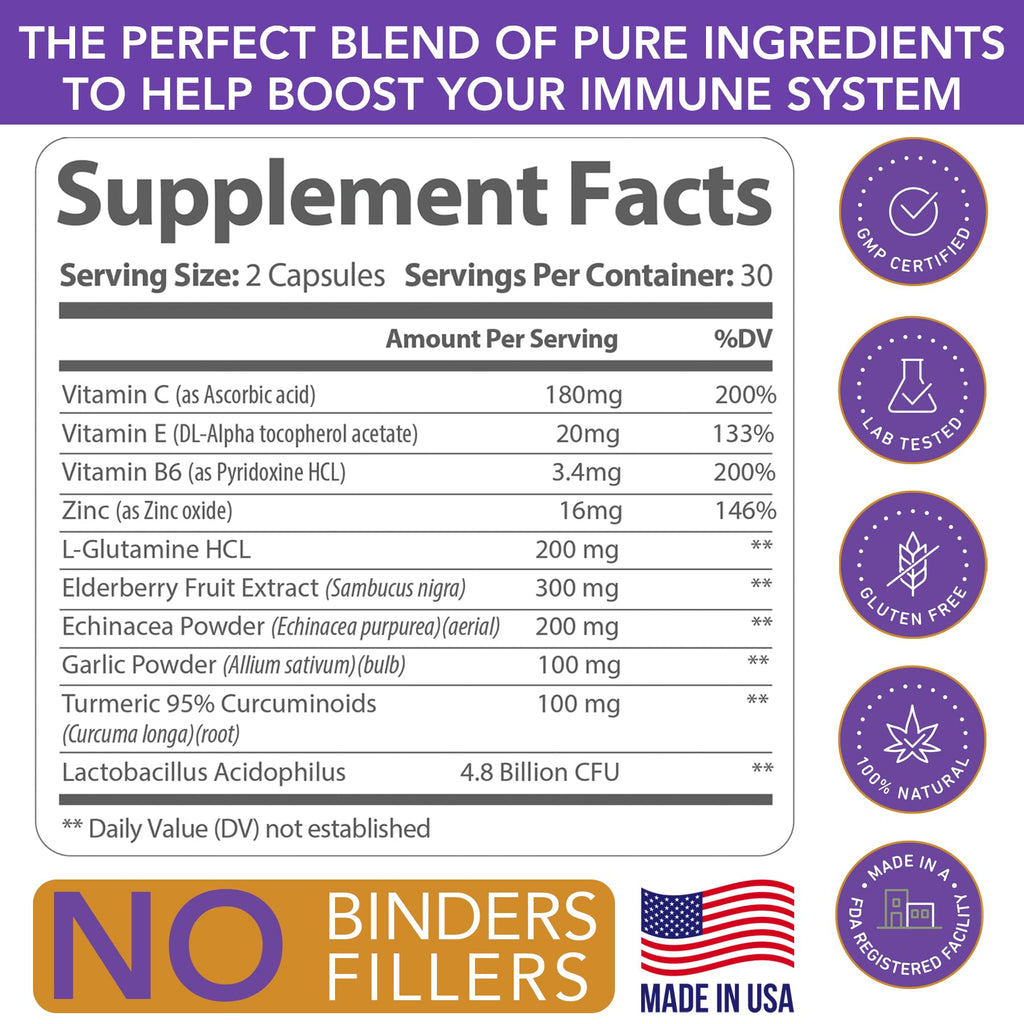 PROLIFE SUPPLEMENTS 10-in-1 Immune Support - 60 Capsules - image 5