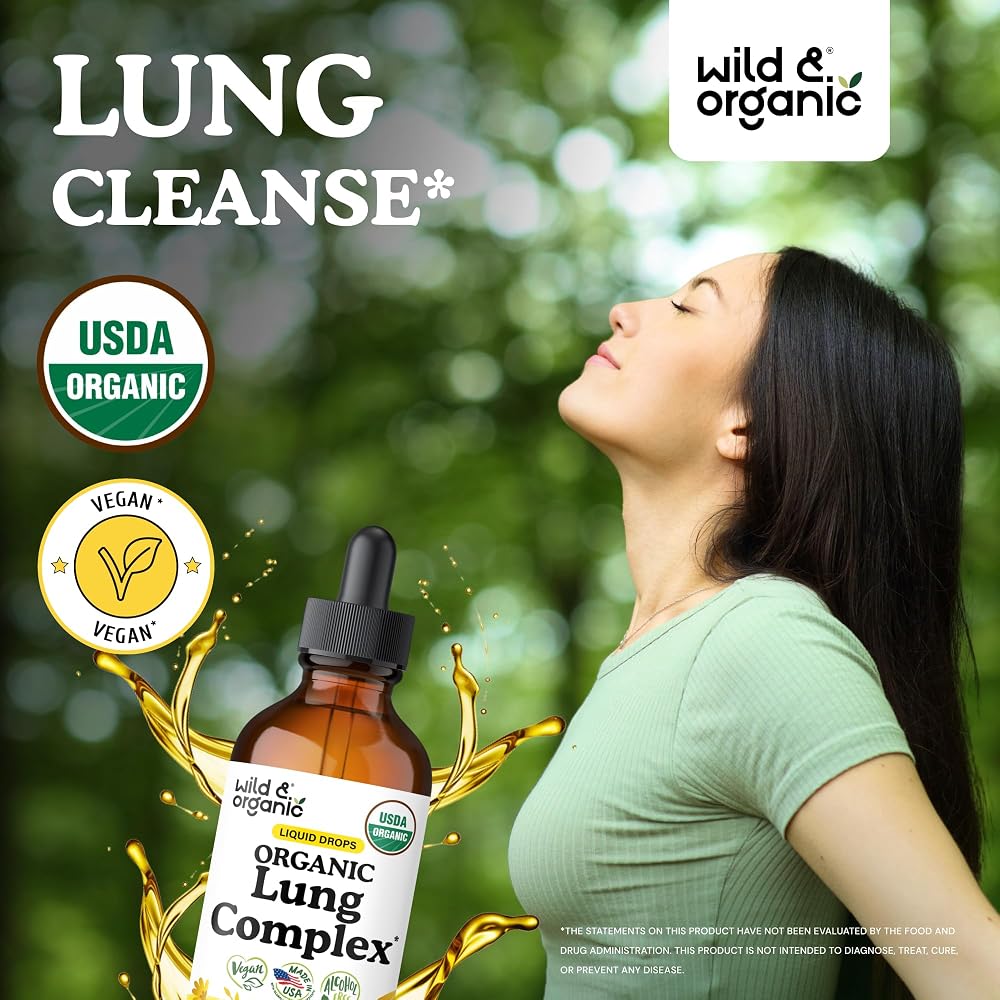 Wild & Organic USDA Organic Lung Cleanse Detox Tincture - Mullein - image 2