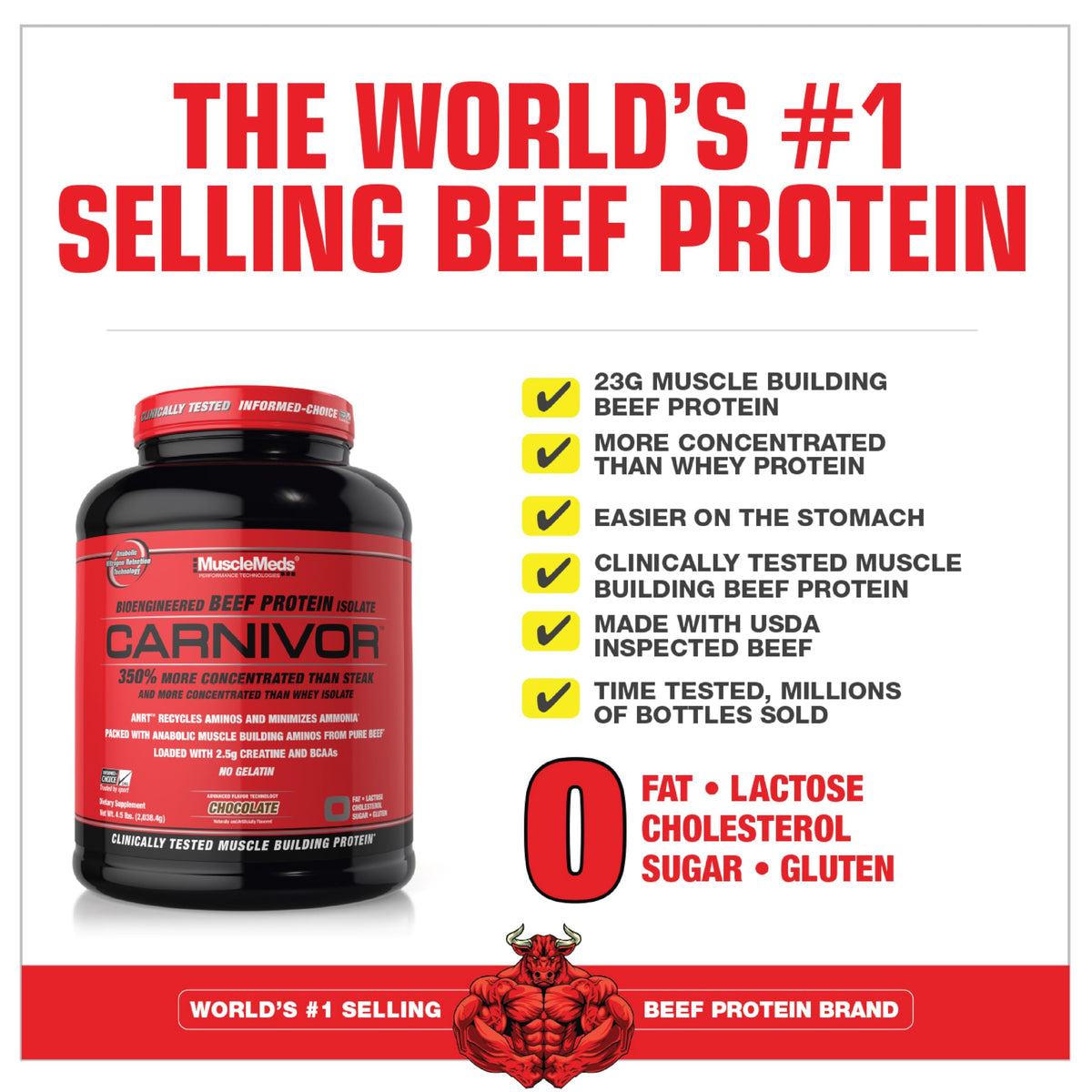 MuscleMeds Carnivor Beef Protein Isolate Powder