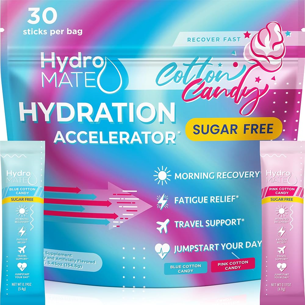 NatureWorks HydroMATE Electrolytes Powder No Sugar Cotton Candy