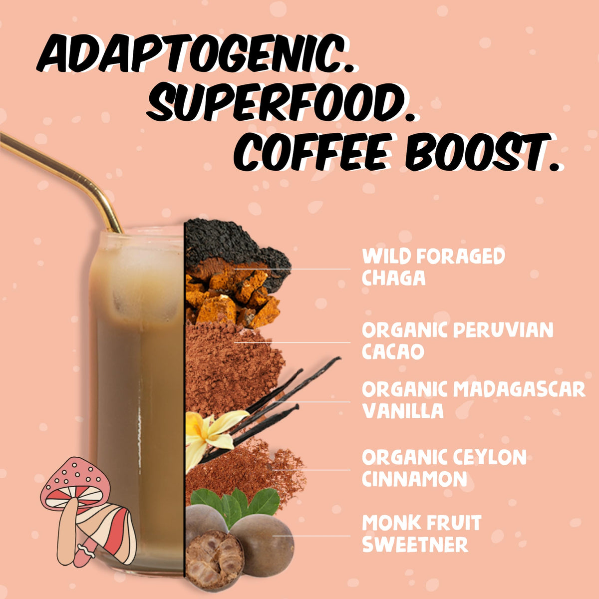 Renude Chagaccino - Wild-Foraged Chaga Mushroom Coffee - Adaptogen