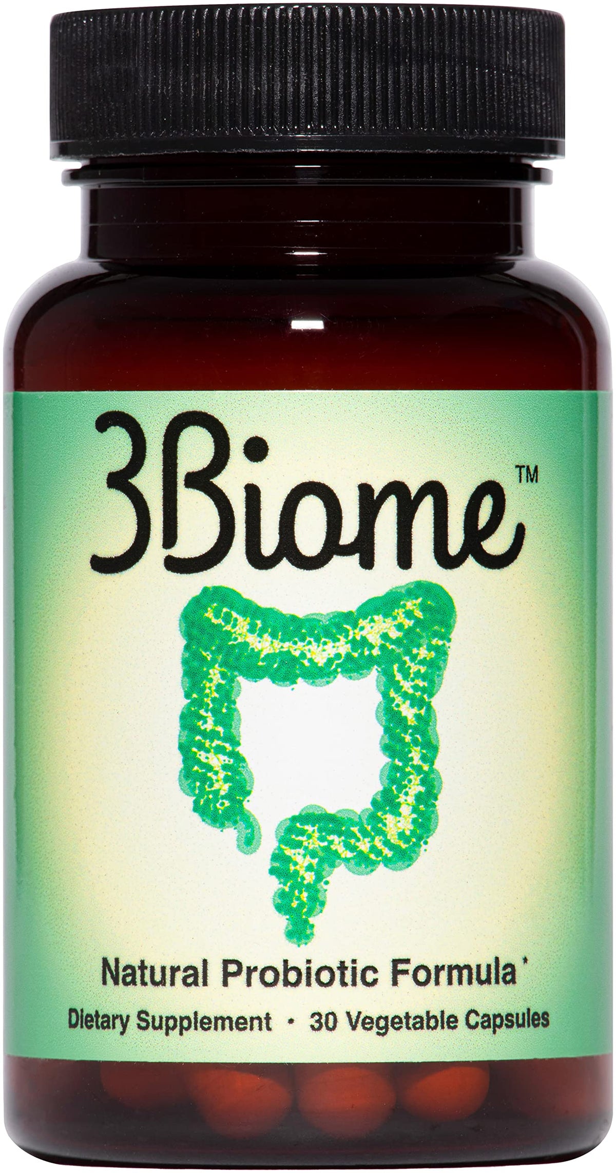 3Biome Natural Probiotic Supplement for Gut Health - 30 Capsules