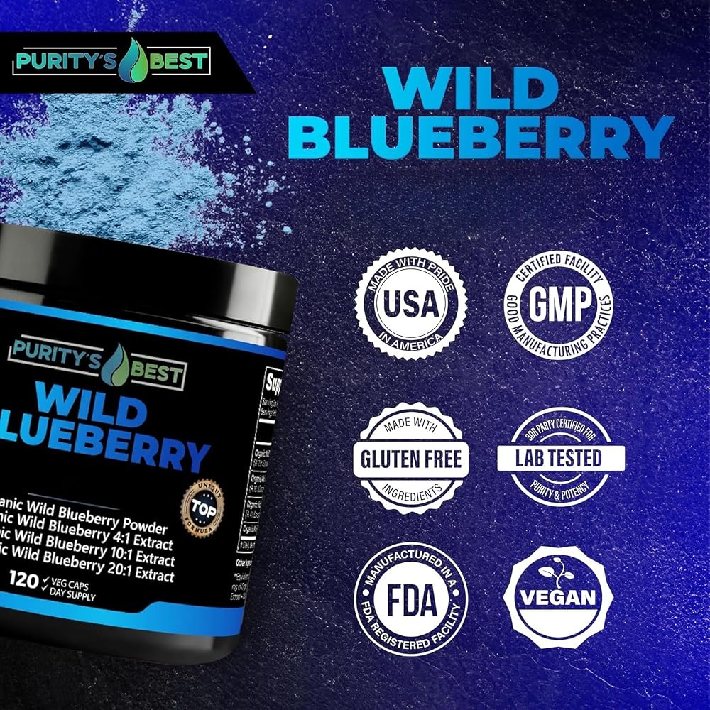Purity's Best Wild Blueberry Extract Antioxidant - 120 Vegan Capsules - image 6