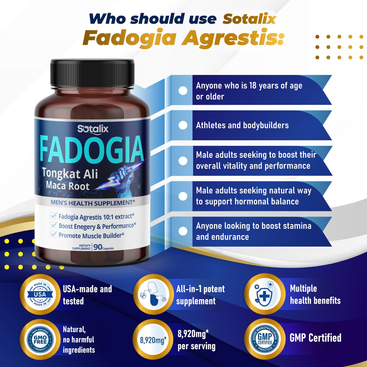 Sotalix Advanced Fadogia Agrestis 6-in-1 with Tongkat Ali - 90 Capsules - image 5