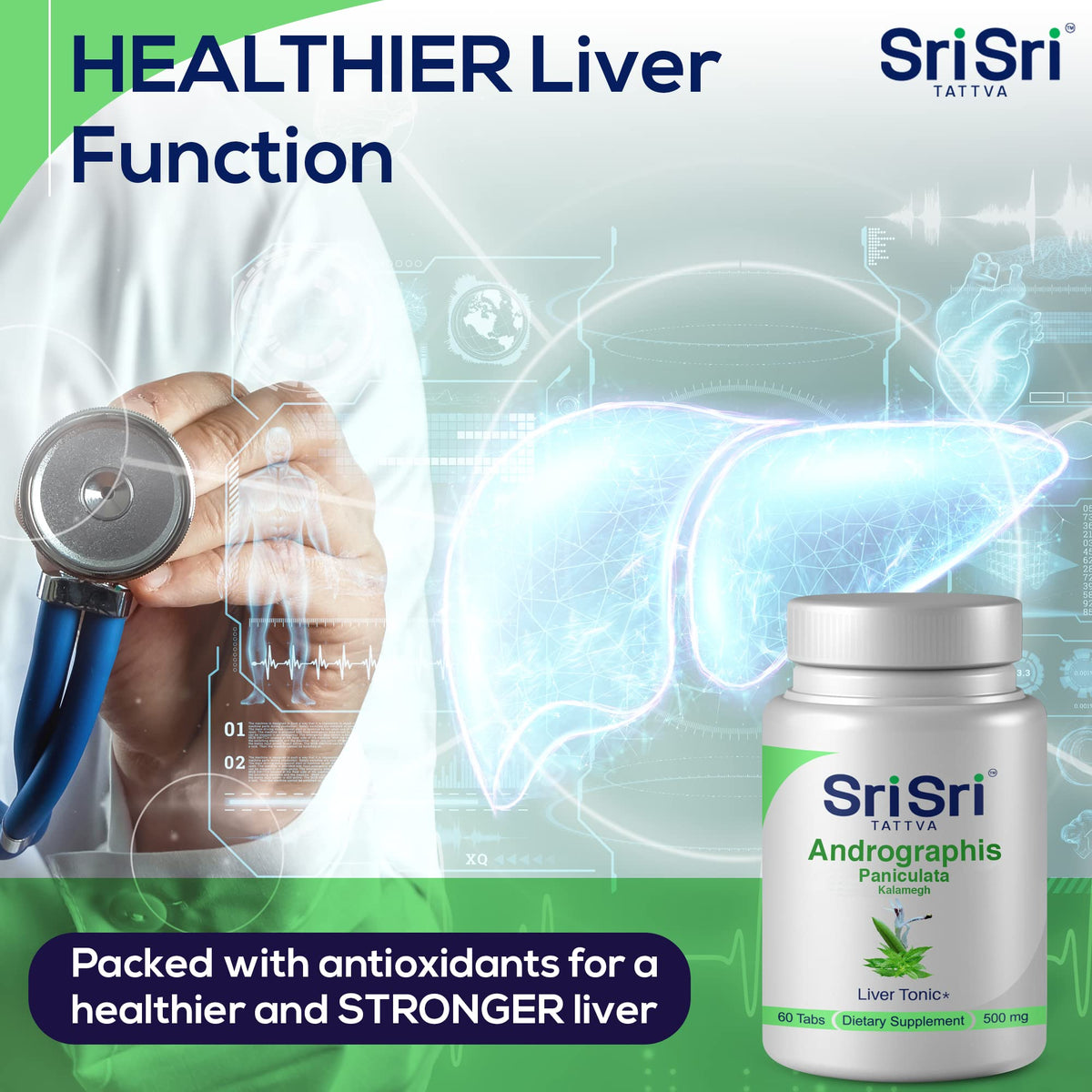 Sri Sri Products Andrographis Paniculata 500 mg - 60 Tablets - image 2