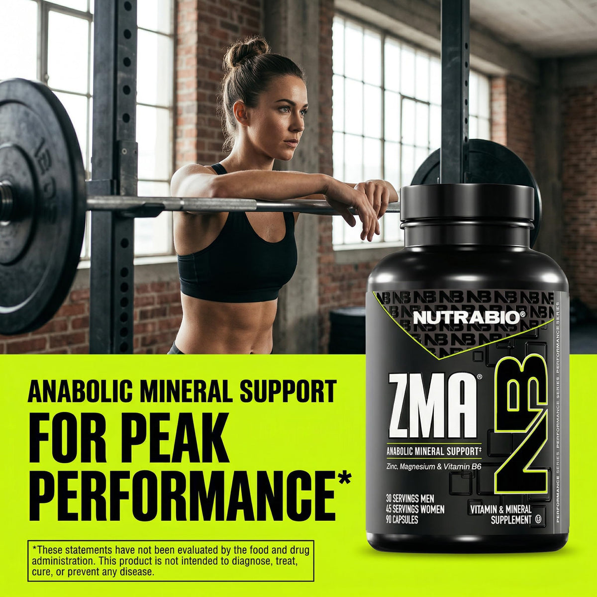 NutraBio ZMA Zinc Magnesium Vitamin B6 for Sleep & Recovery - 90 Capsules - image 7