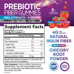 Nature's Nutrition Fiber Gummies 4g - Premium Prebiotic Plant Based