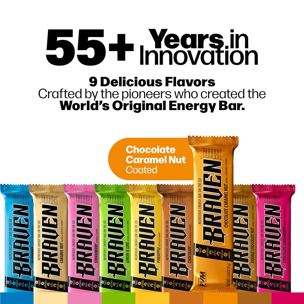 BRAVEN Bar Chocolate Caramel Nut Energy Bar - 10 Pack - image 8