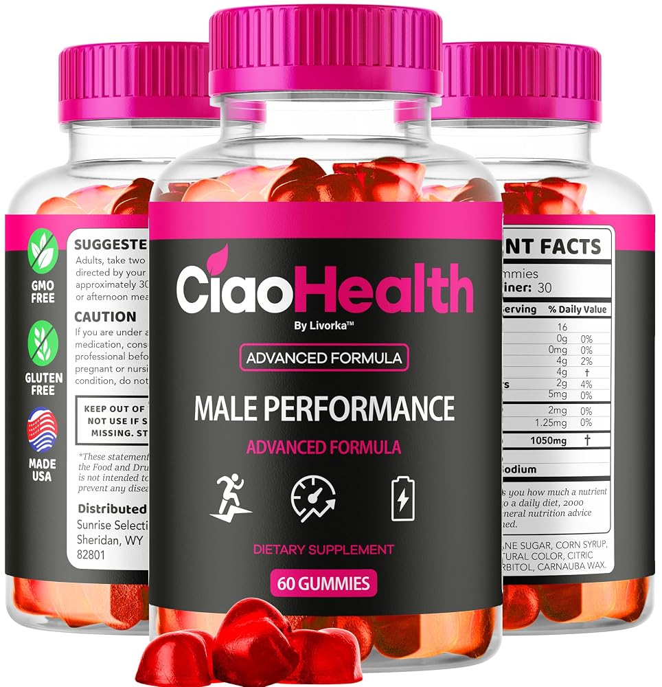 LIVORKA Ciao Health Gummies for Men - 60 Gummies - image 5