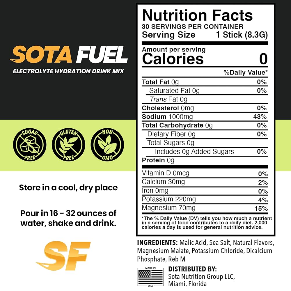 Sota Fuel Performance Hydration Electrolyte Powder - 28 Packets - image 4