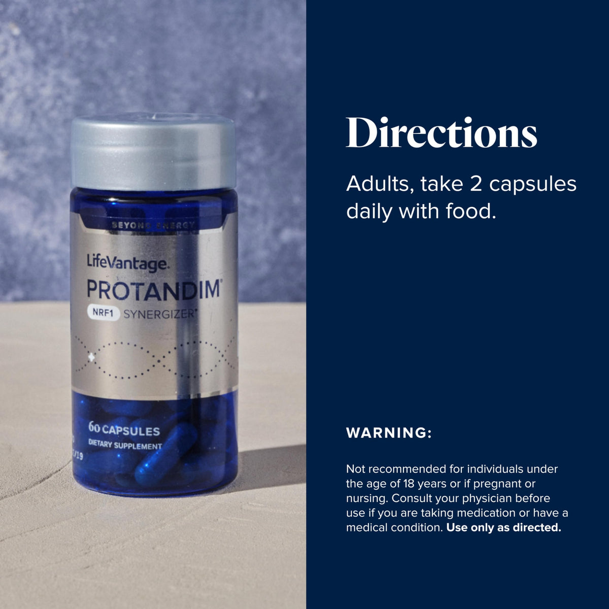 LifeVantage Protandim NRF1 Synergizer Mitochondrial Support - 60 Capsules - image 6