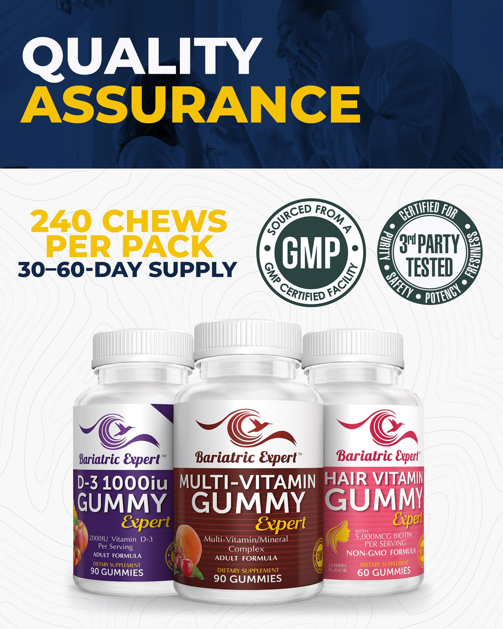 Bariatric Food Expert Multivitamin Gummy 3 Pack - 90 Chews - image 8