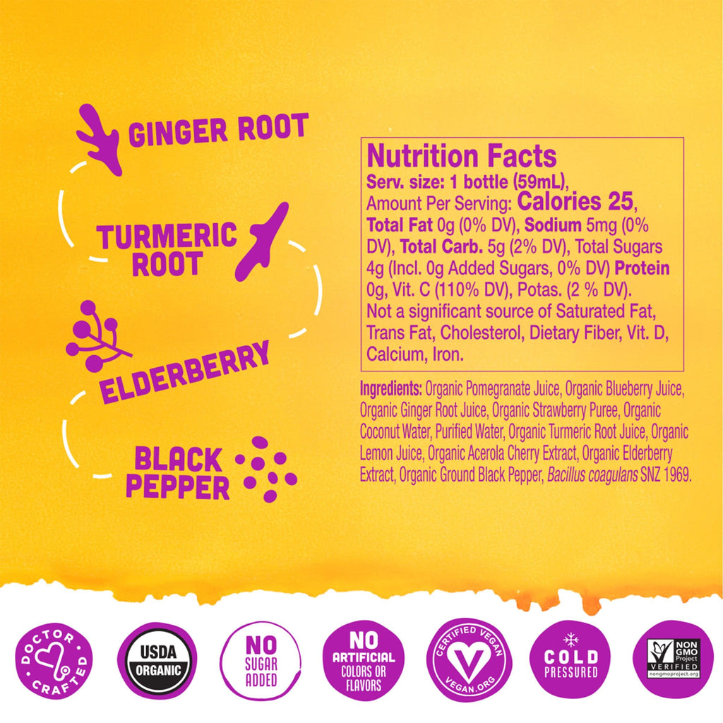 Vive Organic Immunity Boost Elderberry Ginger Turmeric Shot - 12 Pack - image 2