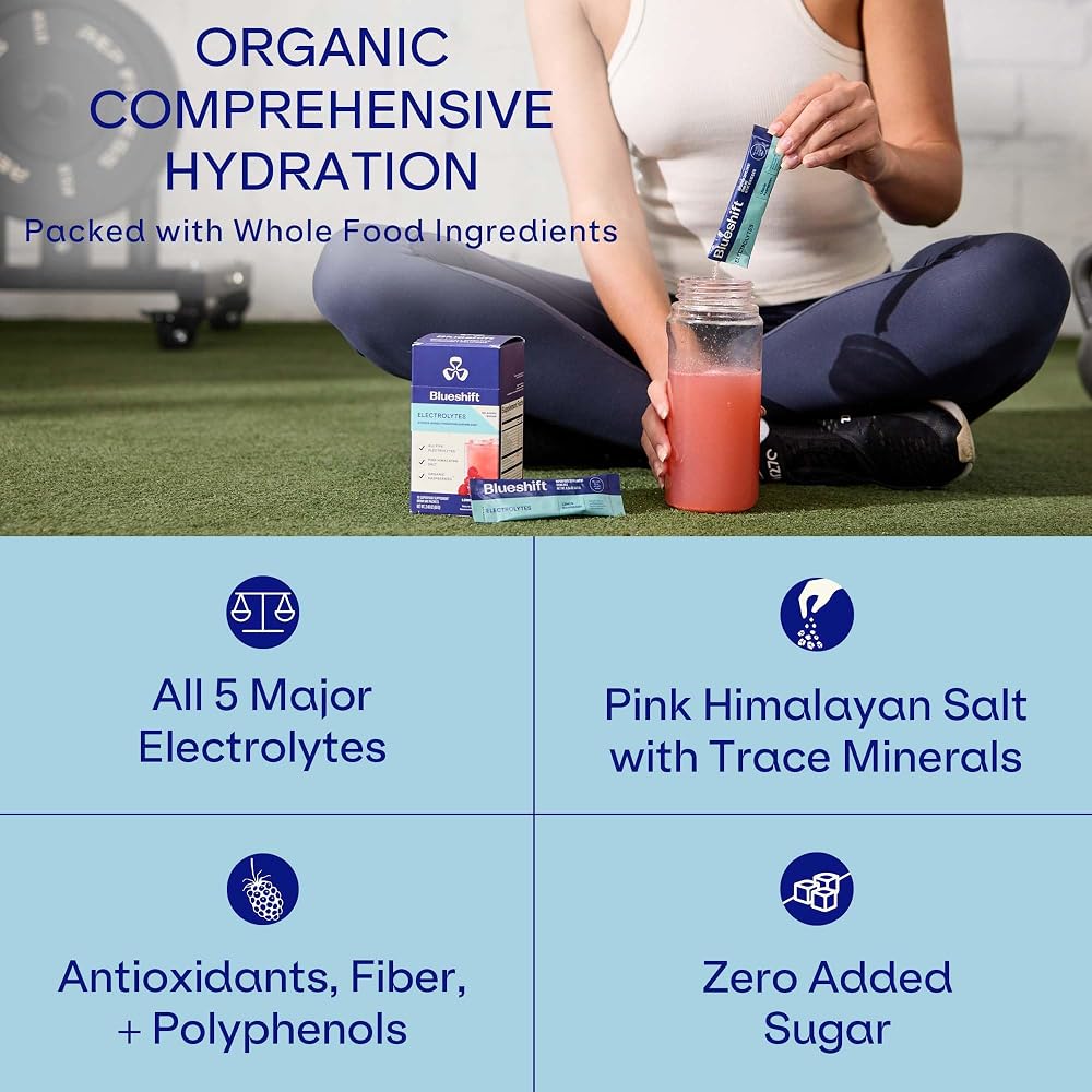 Blueshift Electrolytes Natural Hydration Powder Sticks - 10 Pack - image 3