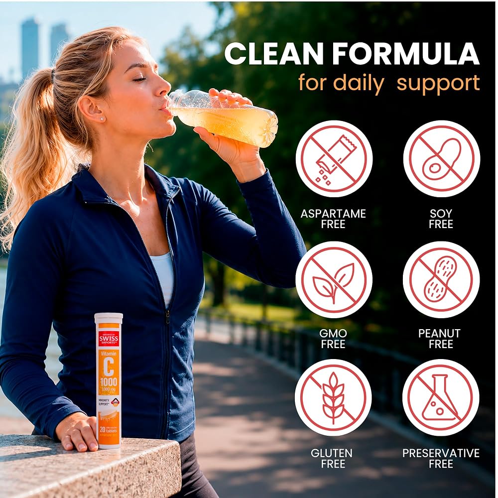Swiss Imports Effervescent Vitamin C 1000mg Dietary Supplement