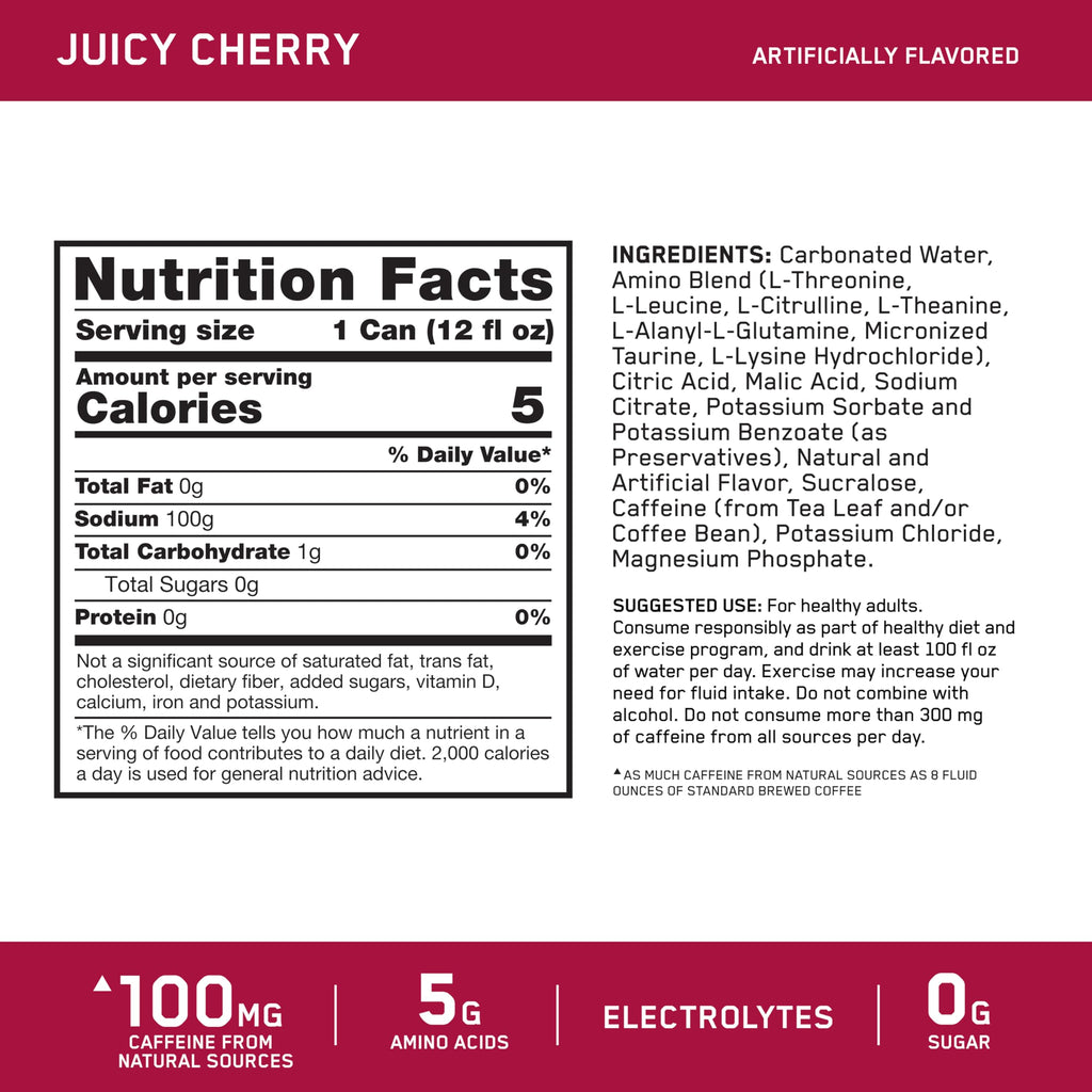 Optimum Nutrition Essential Amino Energy Sparkling Hydration Drink