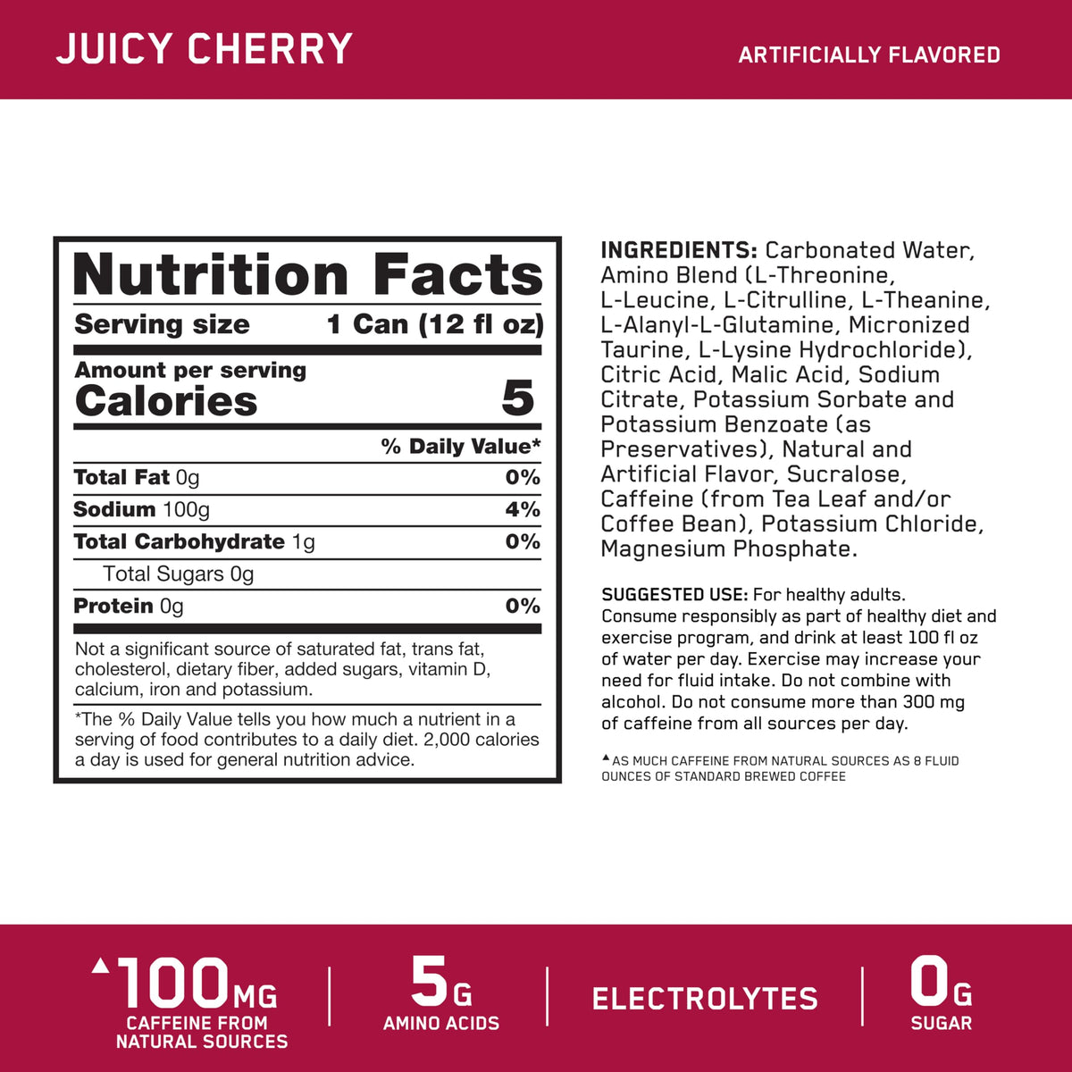 Optimum Nutrition Essential Amino Energy Sparkling Hydration Drink